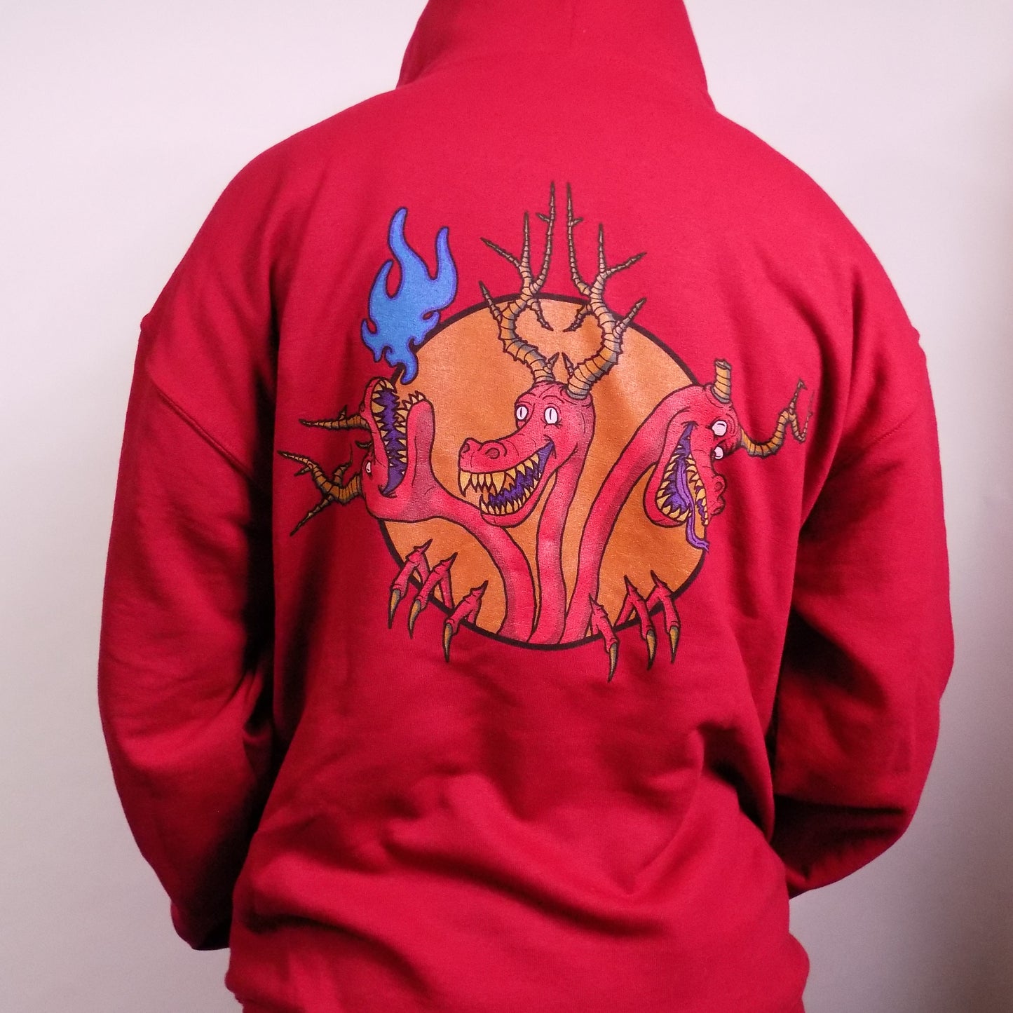 3-Headed Monster Hoodie (Red)
