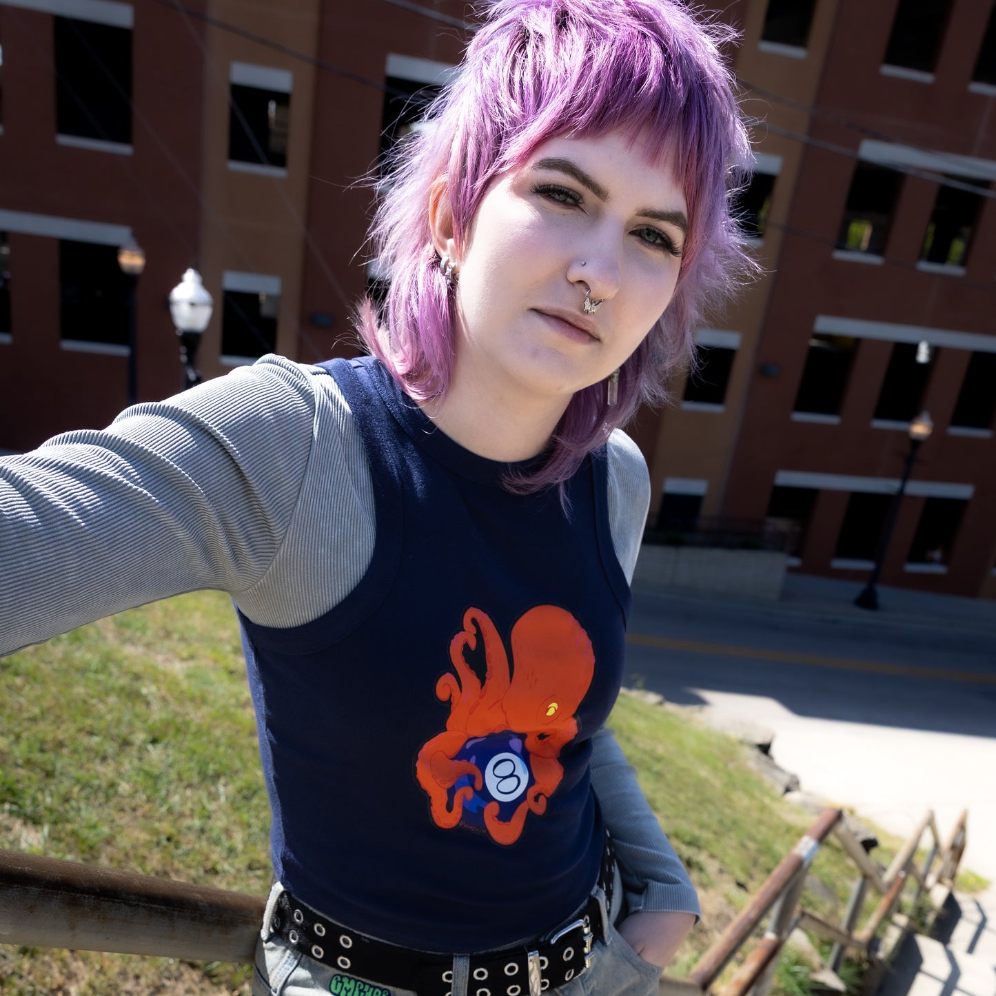 "8-Ball" Octopus (Racer Tank Top)