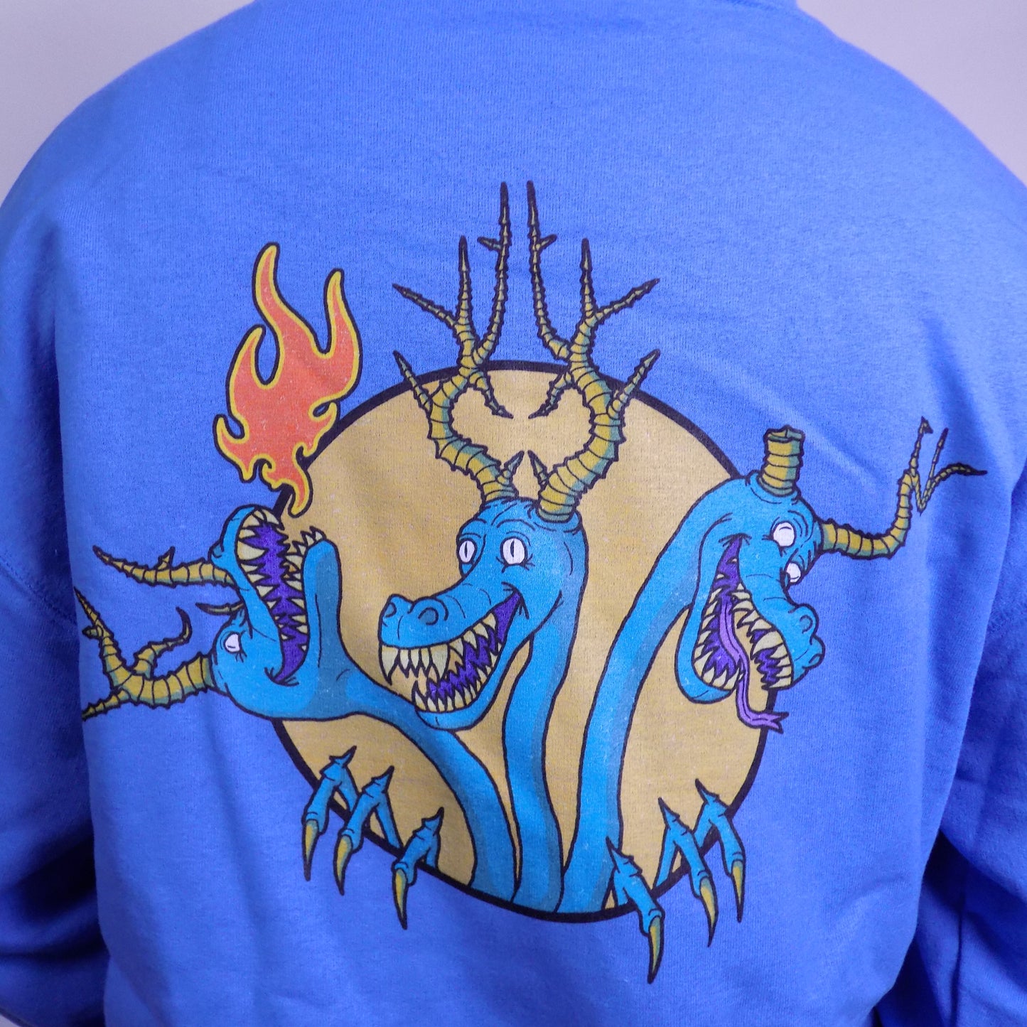 3-Headed Monster Hoodie (Blue)