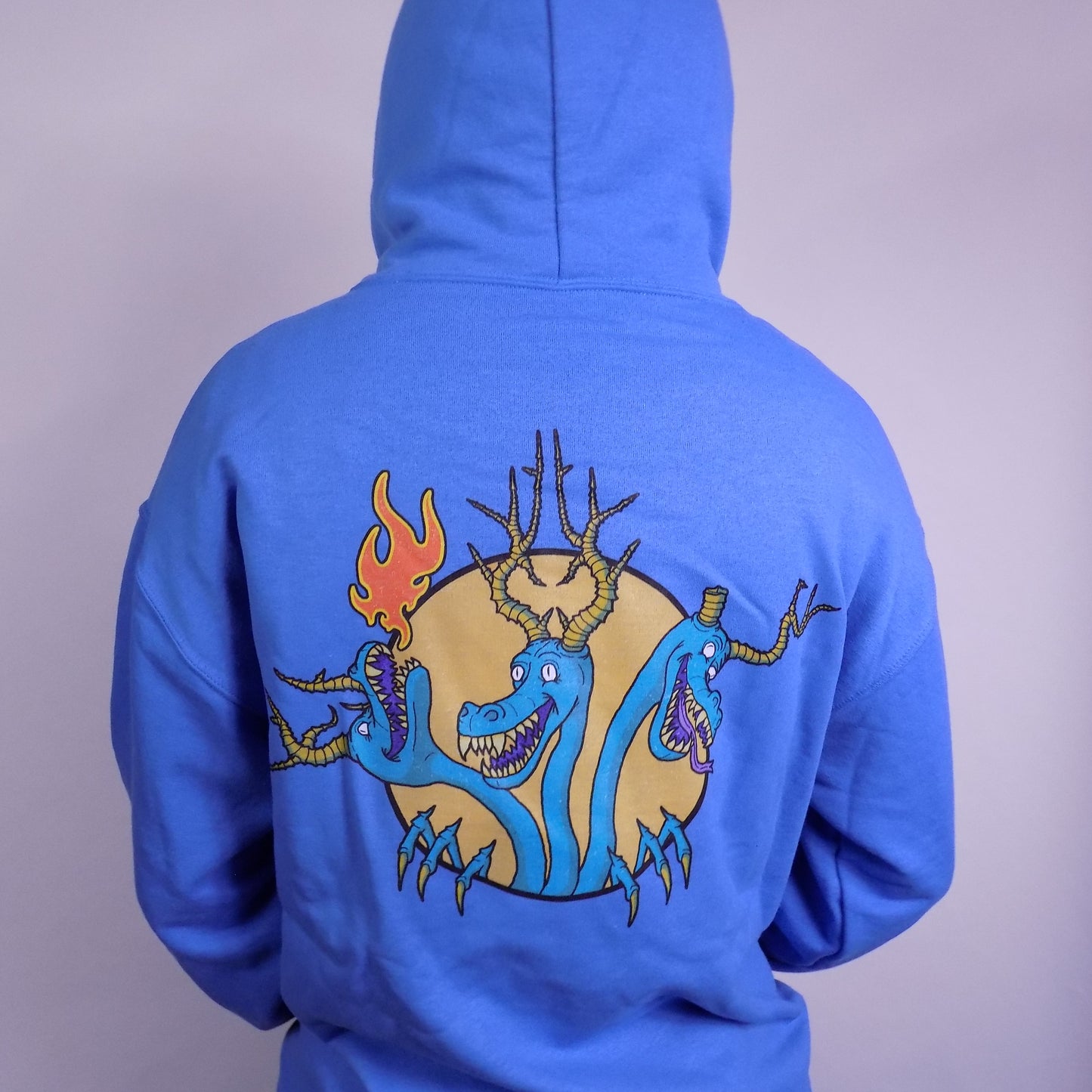 3-Headed Monster Hoodie (Blue)